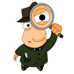 Detective With Magnifying Glass