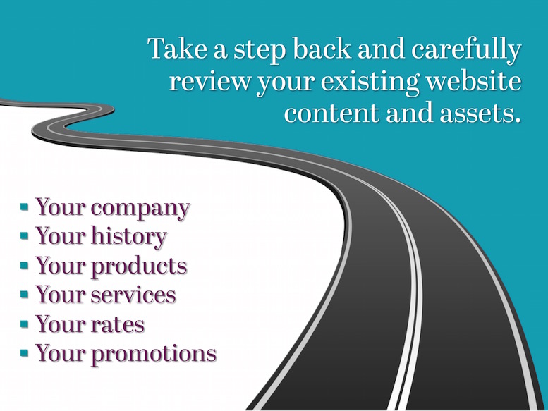 Review your existing website content