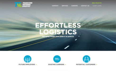 TransCorr National Logistics Website Refresh